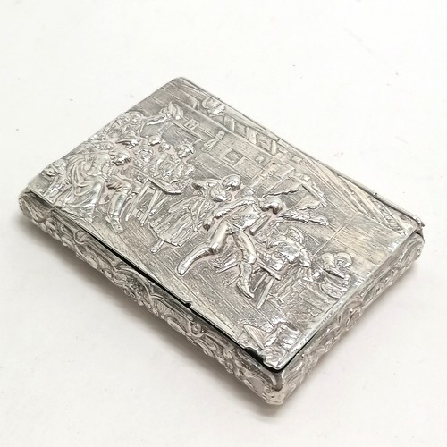 Harrods (Richard Woodman Burbridge) silver table snuff box with dancing ...