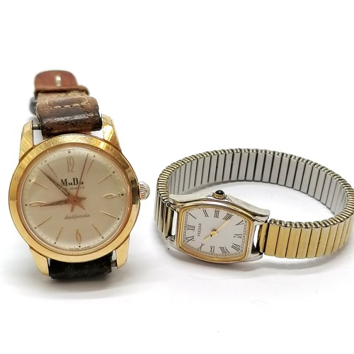 930 - Vintage mudu doublematic automatic gents wristwatch (32mm case) - in used condition but runs BUT WE ... 