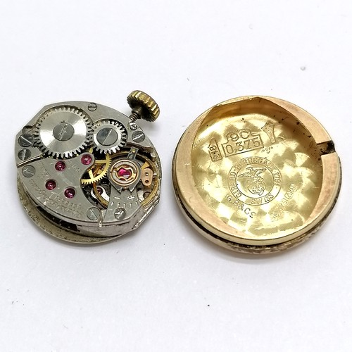 931 - 2 x vintage mechanical ladies gold cased wristwatches (inc Girard Perregaux) - 1 with a metal bracel... 