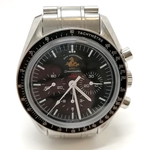 934 - Omega speedmaster 50th anniversary of 1st and only watch worn on the moon chronograph manual wind wr... 