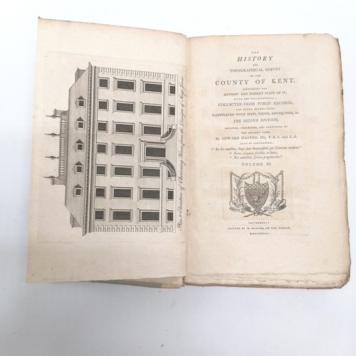 38 - 1797-1800 9 x volumes of The History and topographical survey of the county of Kent by Edward Hasted... 