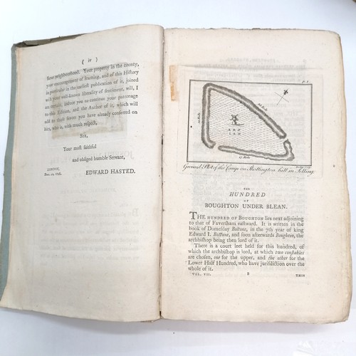 38 - 1797-1800 9 x volumes of The History and topographical survey of the county of Kent by Edward Hasted... 