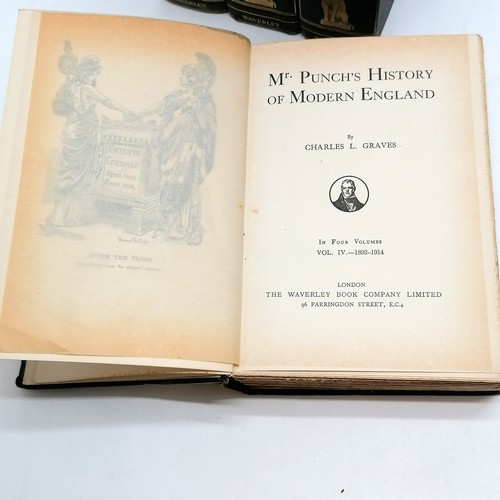 39 - 1930's complete set of 4 books 'Mr Punch's History of Modern England' by Charles Larcom Graves (1856... 