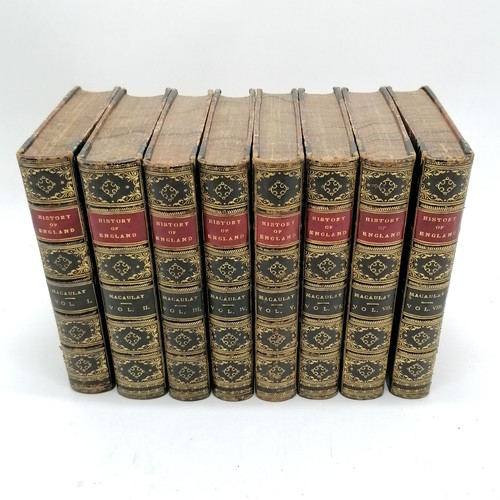 40 - 1874/76 set of 8 books History of England by Thomas Babington Macaulay, 1st Baron Macaulay (1800–59)... 