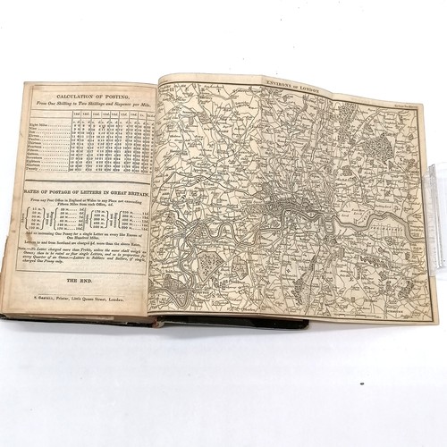 41 - 1821 Cary's Great roads of England and Wales (9th ed) - spine is detached and book is tired? but see... 