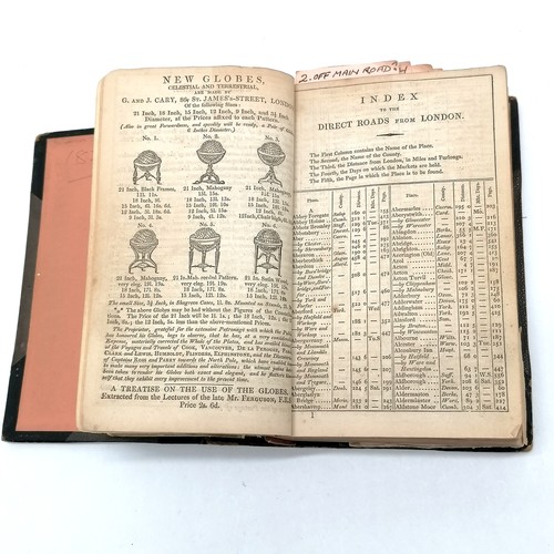 41 - 1821 Cary's Great roads of England and Wales (9th ed) - spine is detached and book is tired? but see... 