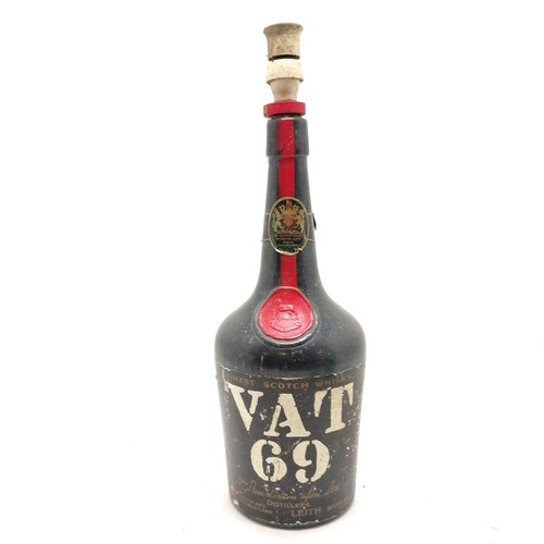 379 - Large Vat 69 Whisky bottle converted to a lamp base 50cm high