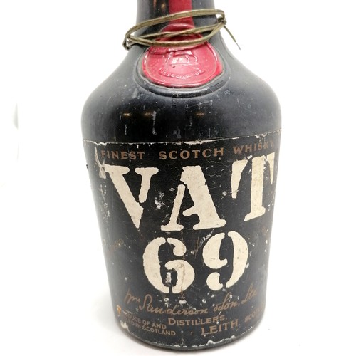 379 - Large Vat 69 Whisky bottle converted to a lamp base 50cm high