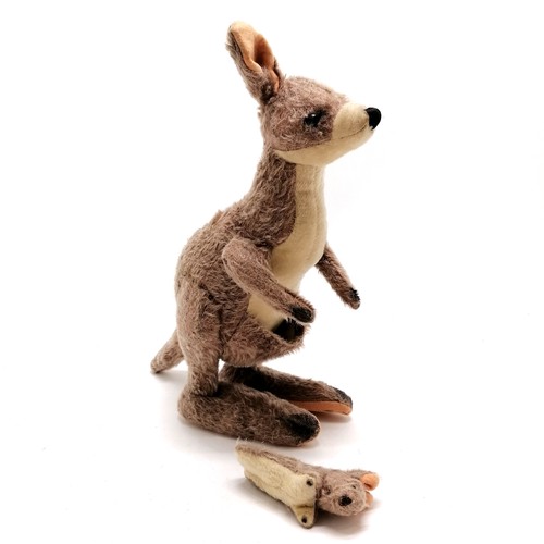 1 - Merrythought toy kangaroo complete with joey - 36cm high ~ some slight losses