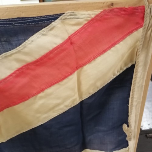 8 - Large linen Union Jack flag - 256cm x 124cm and has some small holes