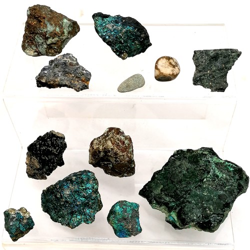 11 - Collection of assorted rocks and minerals, a large piece of Pyrite on a base, assorted pieces of gra... 