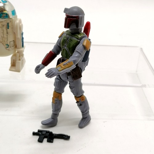 14 - Star Wars 4 figures - 1979 Boba Fett (with gun), 1977 Jawa (with cloth cape), 1977 R2-D2 (a/f) & #01... 