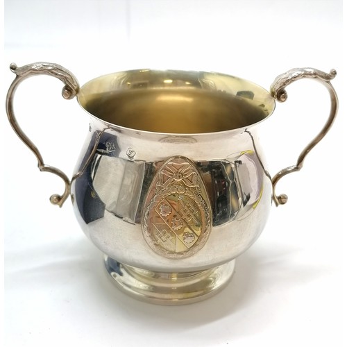 819 - 1981 silver Royal Wedding loving cup with gilded interior by Barrowclift Silvercraft ~ 10.5cm high &... 