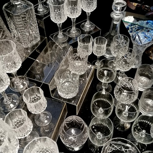 66 - Qty of cut glass items