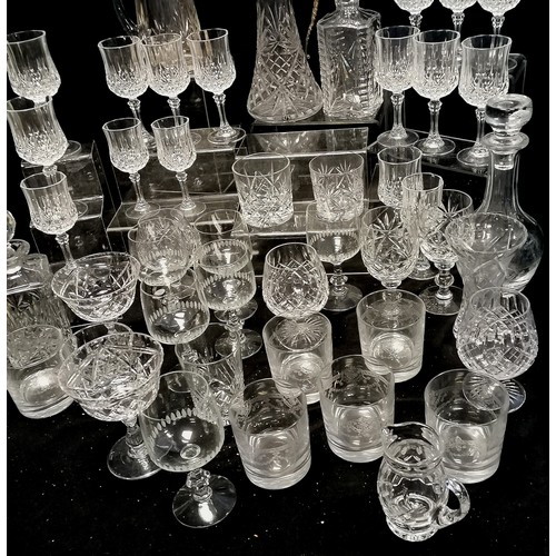 66 - Qty of cut glass items