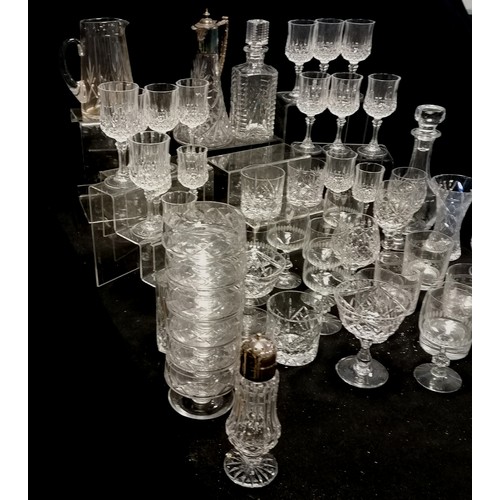 66 - Qty of cut glass items