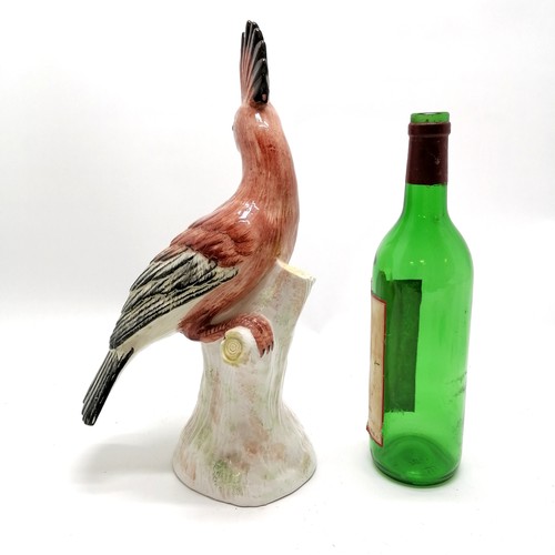 83 - Eximious Italy hoopoe figurine - 36cm high ~ end of beak broken off but present