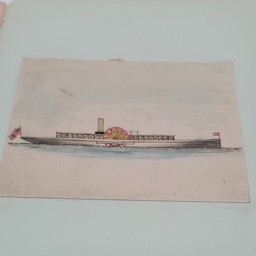 119 - Album containing original pen & ink / watercolours by Ludlow Patton Perkins aged 12 to 15 (1873-1928... 