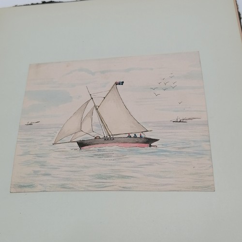 119 - Album containing original pen & ink / watercolours by Ludlow Patton Perkins aged 12 to 15 (1873-1928... 