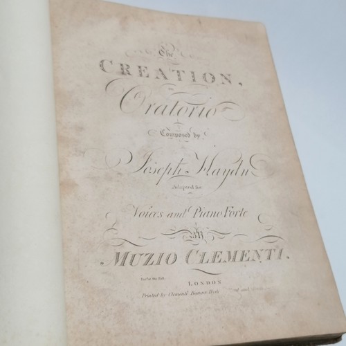 123 - Qty of antique music books inc The Creation an Oratorio by Joseph Haydn etc - all a/f