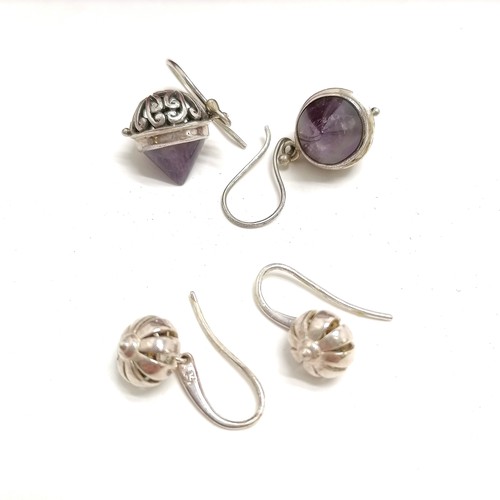 507 - Antica Murrina box containing 20 pairs of earrings inc some silver (inc Kit Heath, amethyst etc), ca... 