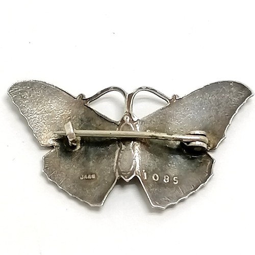 517 - J Aitkin & Son silver butterfly brooch #1085 - 4cm ~ surface loss to 1 wing
