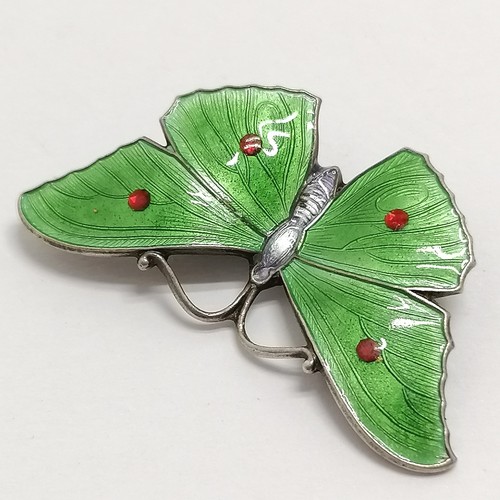517 - J Aitkin & Son silver butterfly brooch #1085 - 4cm ~ surface loss to 1 wing