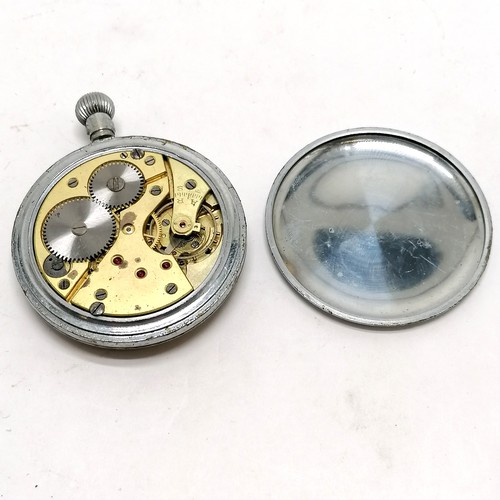 759 - Military G.S.T.P. reference Q13288 Tissot pocket watch for spares/repairs. Lacks the loop to top.