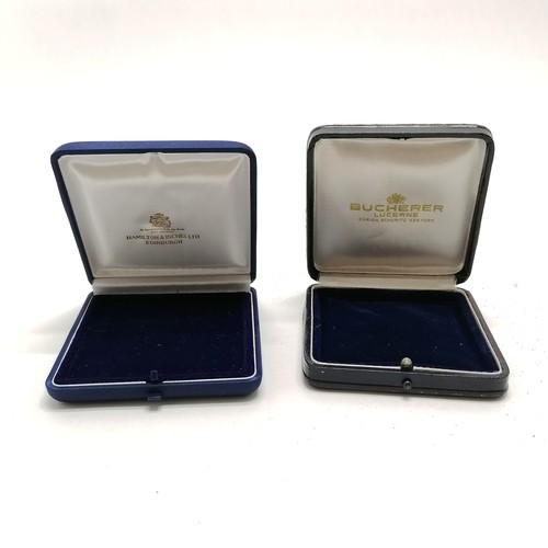 773 - Qty of watch and jewellery boxes inc Omega (a/f), Smiths, Roamer, Eterna, Hamilton and Inches, Buche... 