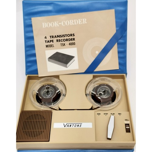 380 - Vantone Book-corder 4 transistors tape recorder model TSK-4000, in original box with instructions an... 