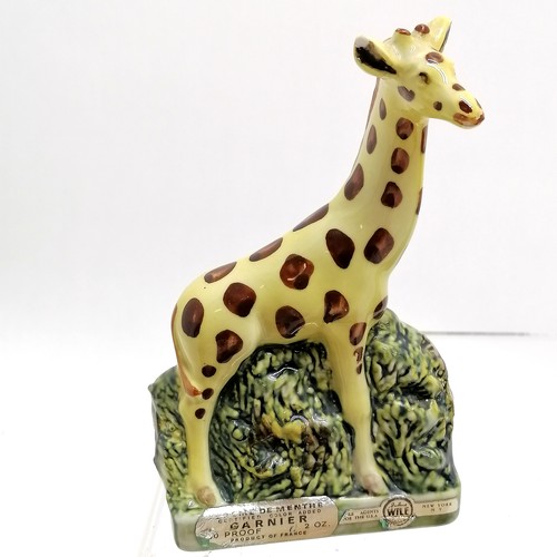 450 - Lot of 6 x Garnier creme de menthe EMPTY decanters - lion, zebra, giraffe, tiger, elephant & panda ~... 