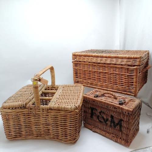 457 - 3 x hampers inc Fortnum & Mason & Harrods (a/f) ~ largest 51cm x 34cm x 26cm