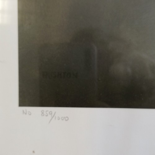 459 - Framed print 'The Clown' signed by artist Lawrence 'Larry' Rushton limited to 500 - 77.5cm x 62cm
