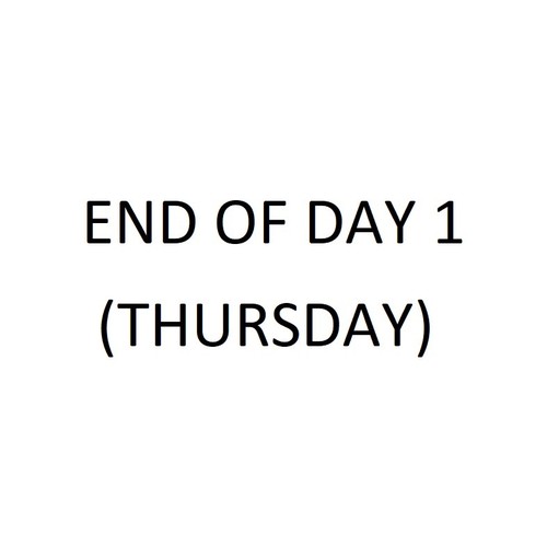 466 - End of Day 1 (Thursday)