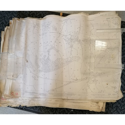 454 - Large qty of mostly antique rolled maps of Dorset / Somerset inc Crewkerne, Ilminster, Bridport, - m... 