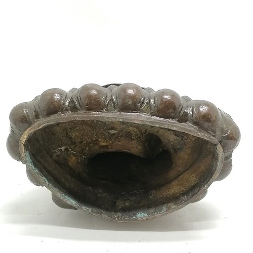 49 - Asian bronze cast seated Buddha in lotus position - 24.5cm high