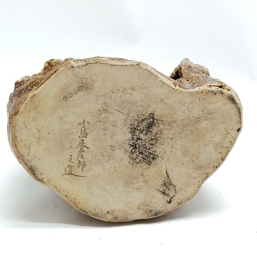 53 - Chinese / Oriental 19th century or earlier high fired pottery grotto with multiple figural detail an... 