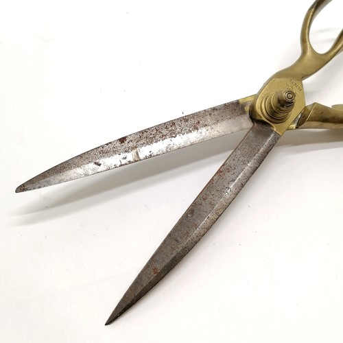 6 - Pair of antique Taylor's bronze handled scissors, by Wilkinson & Son makers Sheffield. 36 cm length,... 