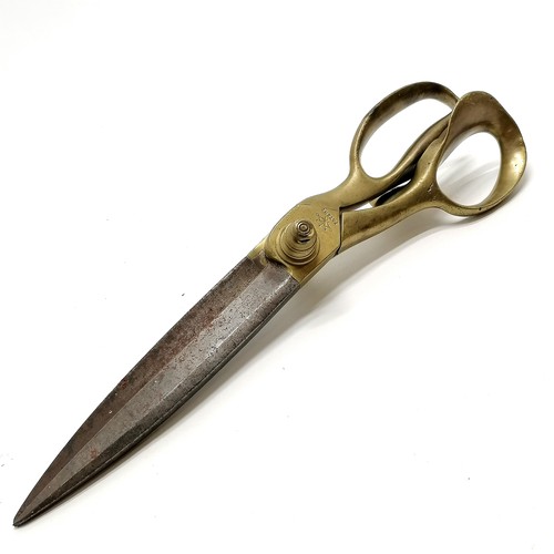 6 - Pair of antique Taylor's bronze handled scissors, by Wilkinson & Son makers Sheffield. 36 cm length,... 