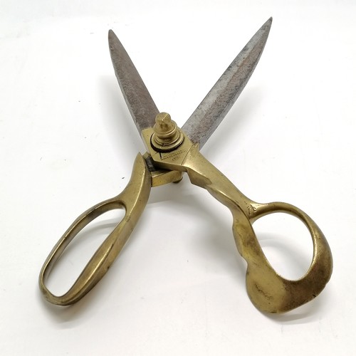 6 - Pair of antique Taylor's bronze handled scissors, by Wilkinson & Son makers Sheffield. 36 cm length,... 