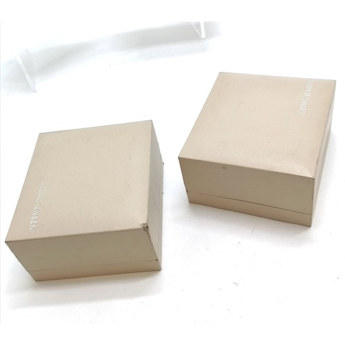 781 - Georg Jensen 2 x EMPTY retail boxes (1 with outer sleeve) t/w sleeve for smaller box ~ some slight w... 