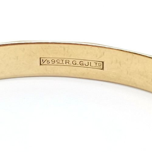 782 - Georg Jensen Ltd 1/5th 9ct rolled gold bangle (19.5g)