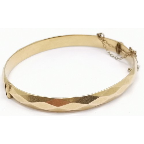 782 - Georg Jensen Ltd 1/5th 9ct rolled gold bangle (19.5g)