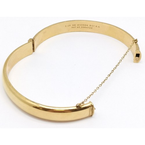 783 - 50 micron rolled gold bangle by B Ltd - 11g