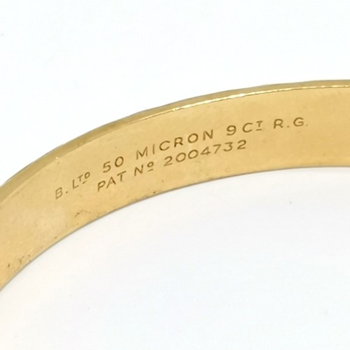 783 - 50 micron rolled gold bangle by B Ltd - 11g