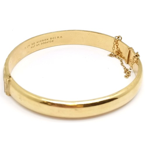 783 - 50 micron rolled gold bangle by B Ltd - 11g