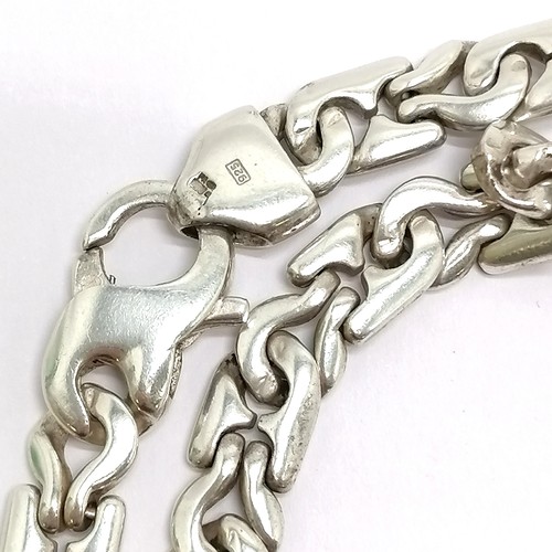 882 - Silver heavy gauge fancy link neckchain - 45cm & 65g