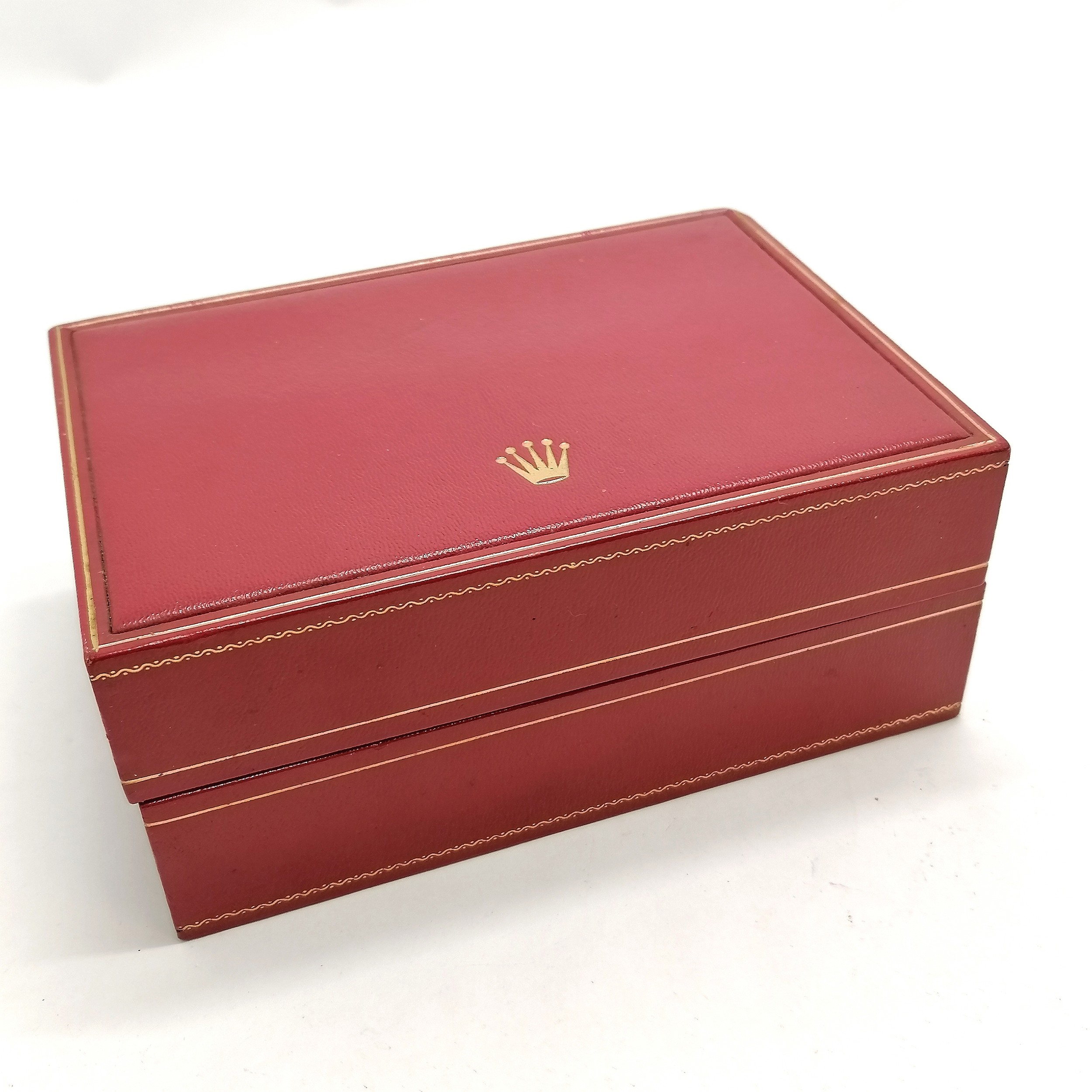 Rolex original red EMPTY watch box lacks pad 18cm x 12.5cm x 7.5cm