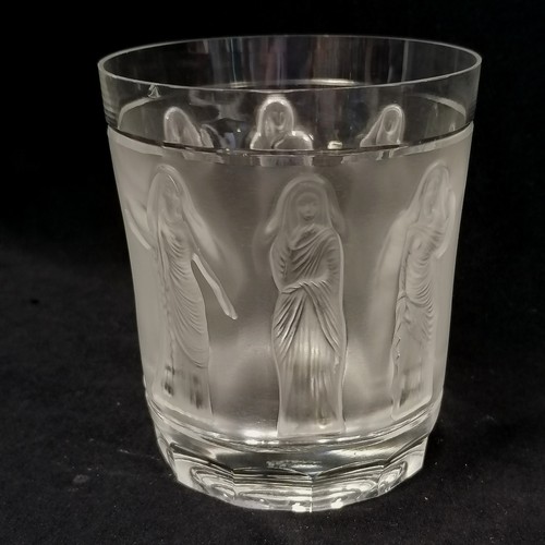 71 - Lalique whisky Femmes tumbler in the Art Nouveau style with figural detail - 10cm high x 8.5cm diame... 