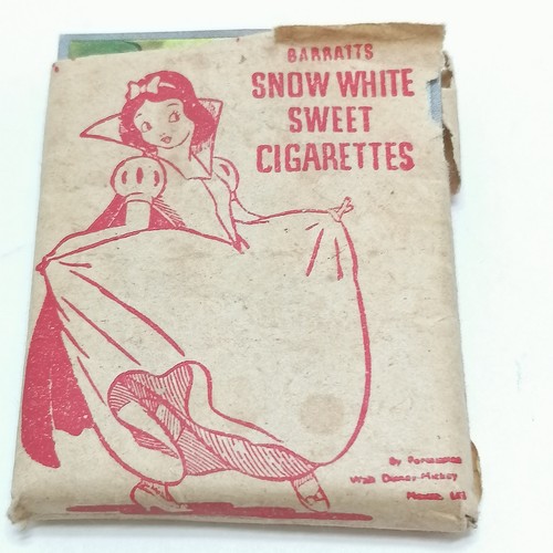 96 - c.1940 Barratt Snow White sweet cigarettes packet t/w qty of (plain back) cards + Wizard of Oz and G... 